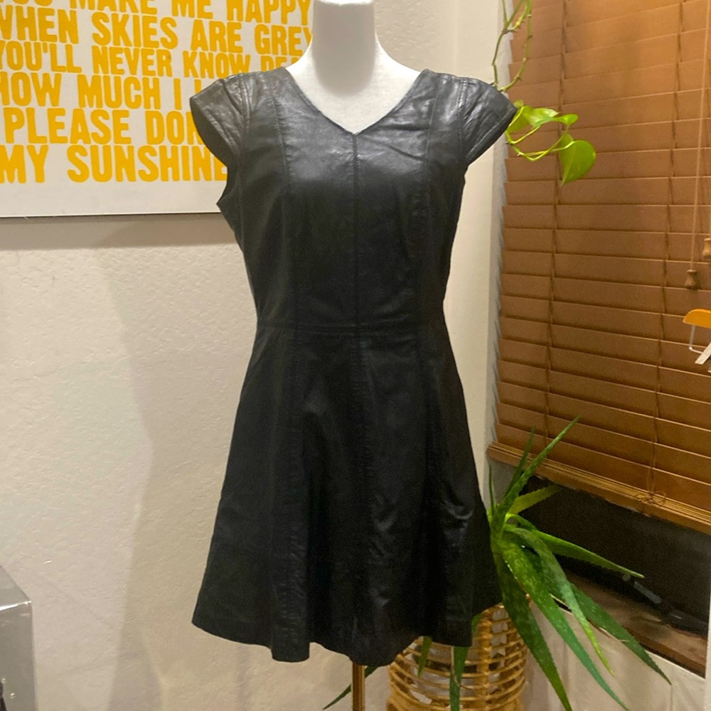 Leather dress size 4